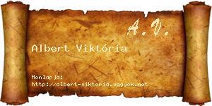 Albert Viktória névjegykártya
